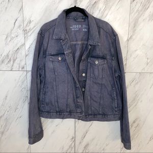 EUC GAP Purple Color Denim Button Jean Jacket 2XL